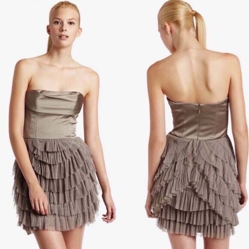 BCBGMaxazria Jaquier Dress Hazlenut Taupe
Cocktail Tulle Dress Sz 4